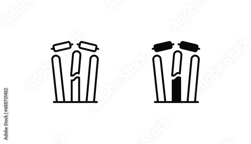 Bold icon design with white background stock illustration