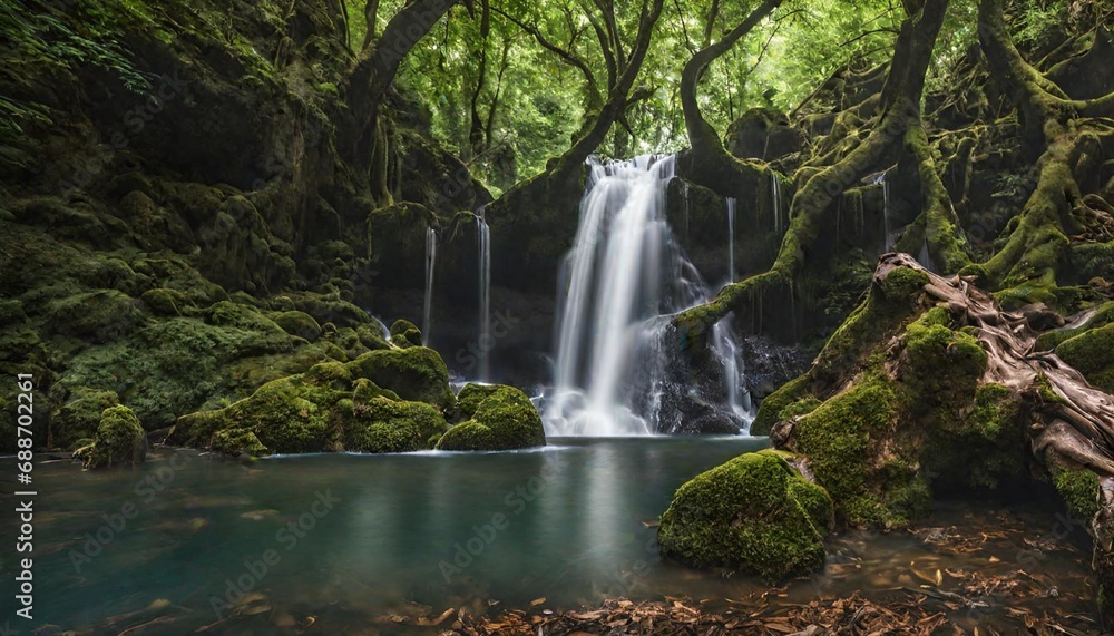 waterfall in the jungle