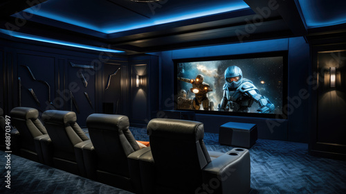 Smart Home private cinema with state-of-the-art equipment