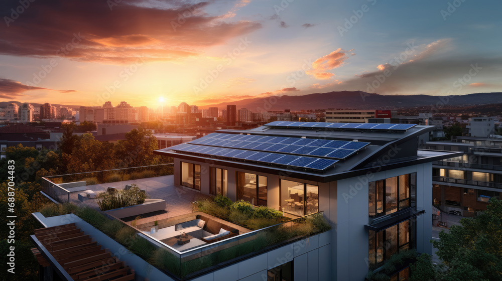 Rooftop solar farm with integrated technology Rooftop solar farm with integrated technology