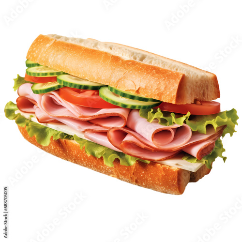 Sandwich isolated on transparent background