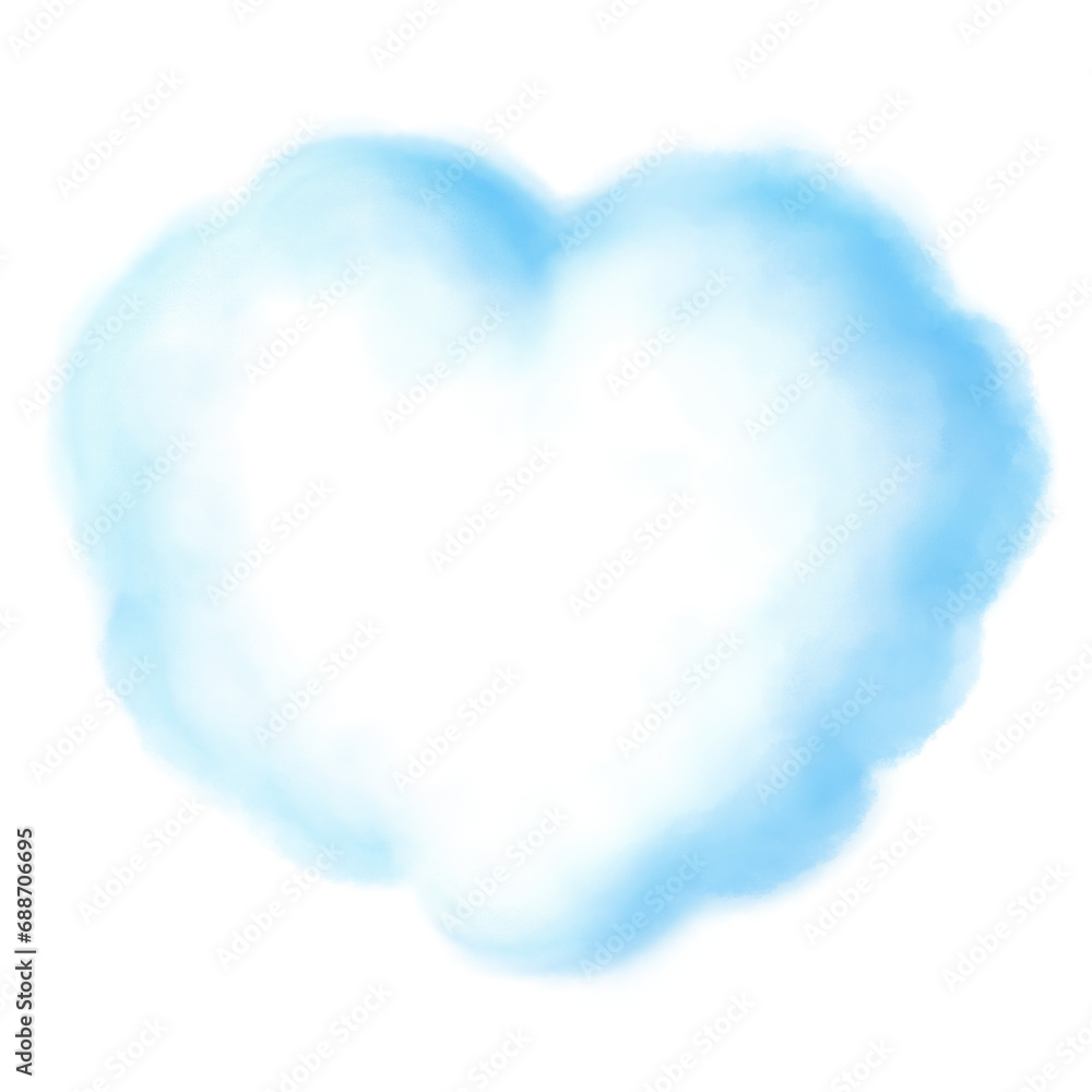 heart shaped cloud , cute dreaming illustration for your create for special day .