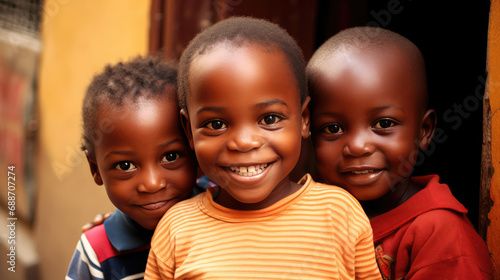 Smiling african kids photo