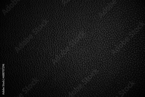 Dark black leather texture background whith copy space photo