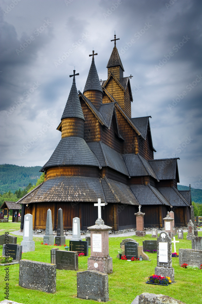 Fototapeta premium Heddal stave church, Norway