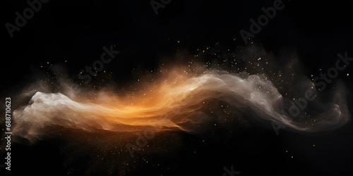 A gold space galaxy background for texture, 