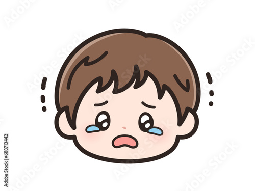 寂しいの男の子の顔