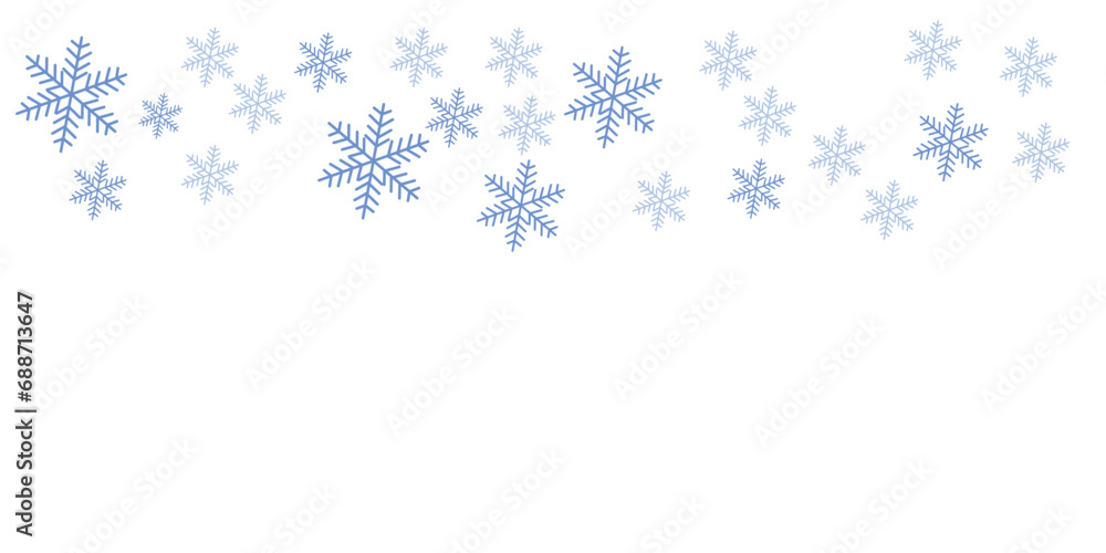 blue banner christmas snowflake border isolated vector illustration blue banner christmas snowflake border isolated vector illustration