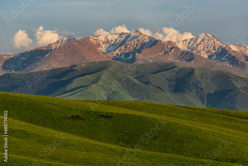 A picturesque plateau in the Trans-Ili Alatau mountains in the vicinity of the Kazakh city of Almaty 