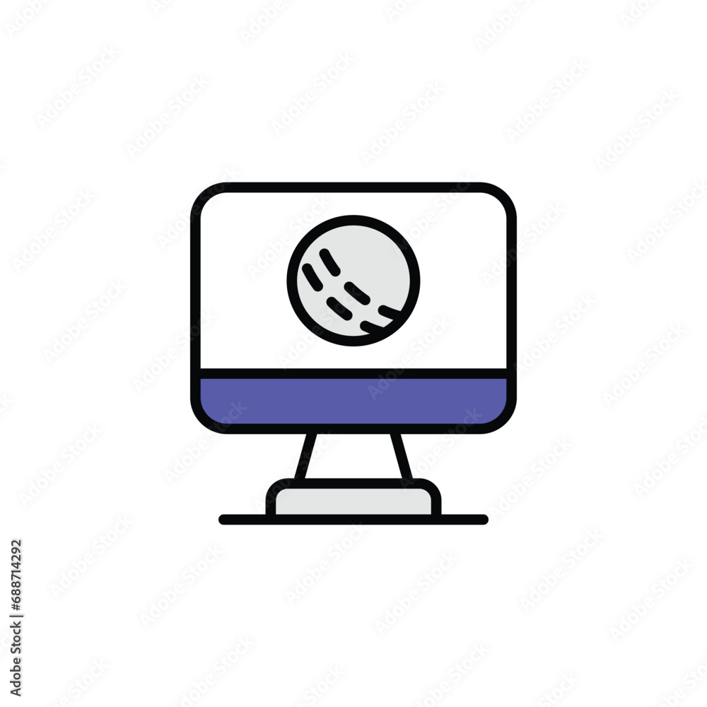 Live Match icon design with white background stock illustration Live Match icon design with white background stock illustration