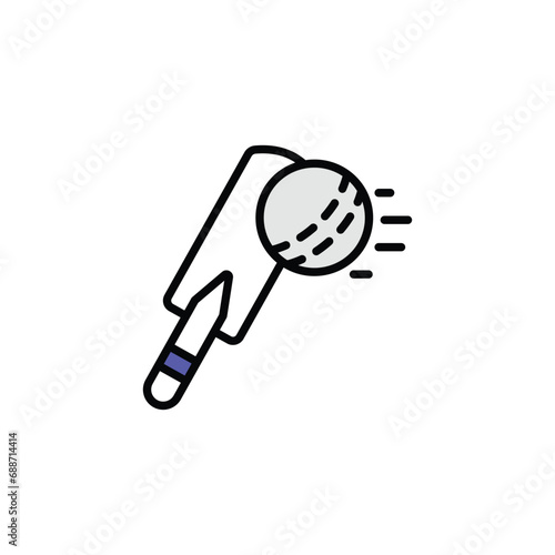 Hit shot icon design with white background stock illustration