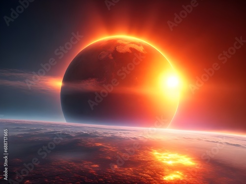Sunrise over the earth