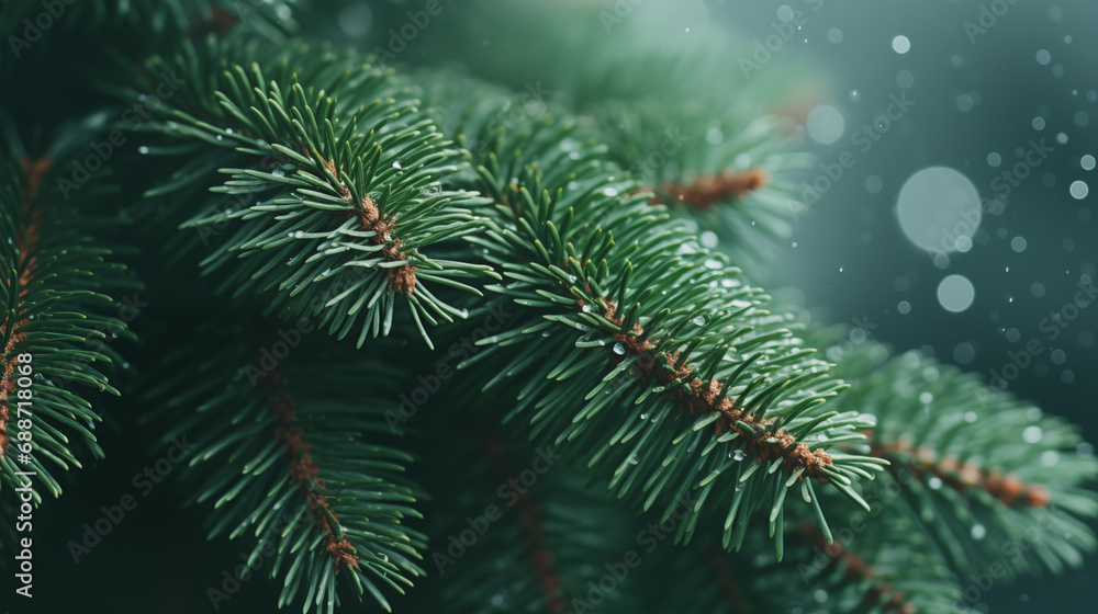 Christmas tree with festive bokeh lights. Christmas and New Year holiday background. Christmas tree close up. Winter season. Happy holiday. Magic time, garland lights. Generated AI Christmas tree with festive bokeh lights. Christmas and New Year holiday background. Christmas tree close up. Winter season. Happy holiday. Magic time, garland lights. Generated AI
