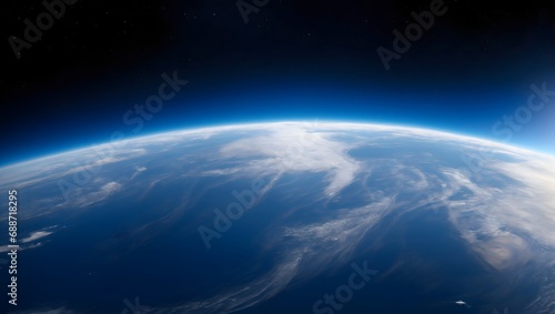Earth in space. Viem of planet Earth from orbit.