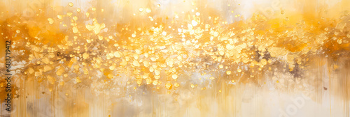 Goldener Hintergrund mit bokeh. Generiert mit KI © shokokoart
