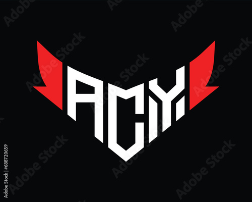 ACY letter logo design. photo