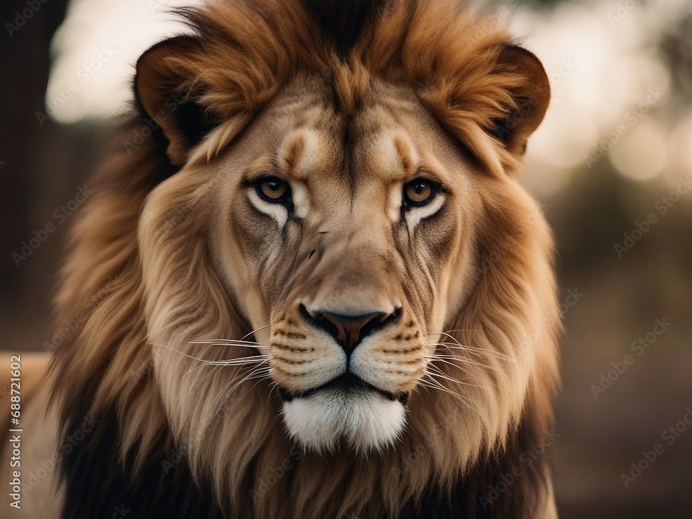 close up view of male lion portrait
close up view of male lion portrait