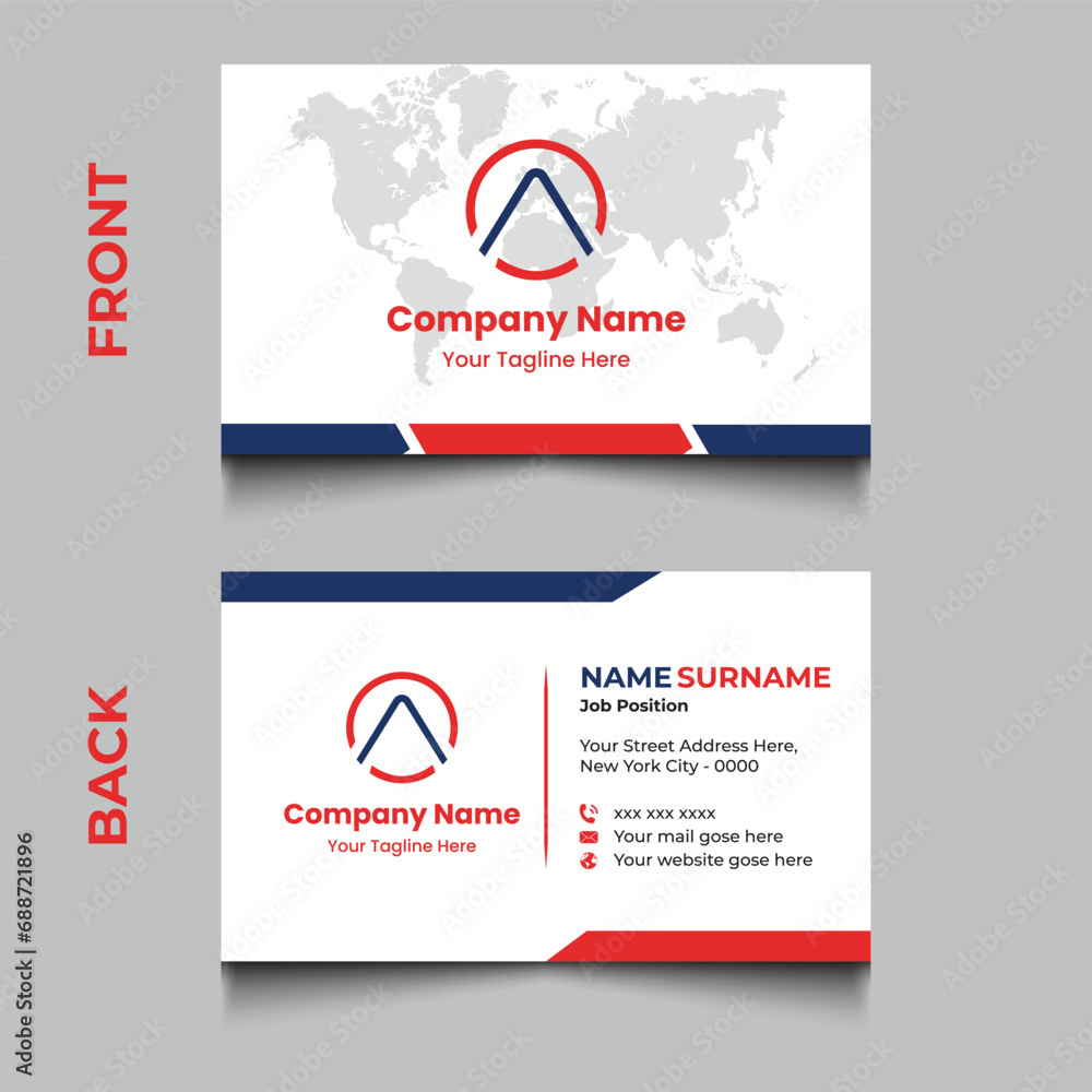 Vector modern and clean professional business card template
