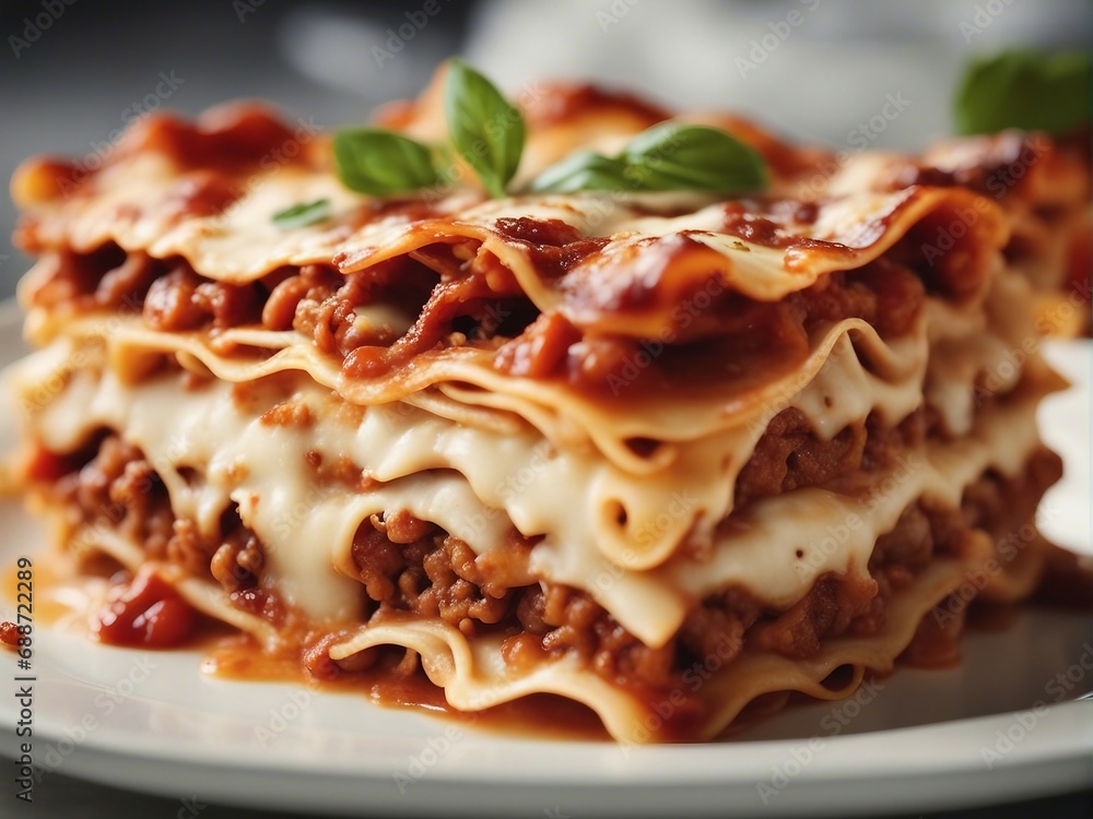 delicious home made traditional lasagna with ingredients at kitchen
delicious home made traditional lasagna with ingredients at kitchen
