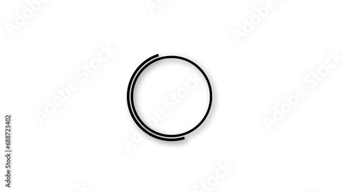 Animated sold icon on a white color background. photo