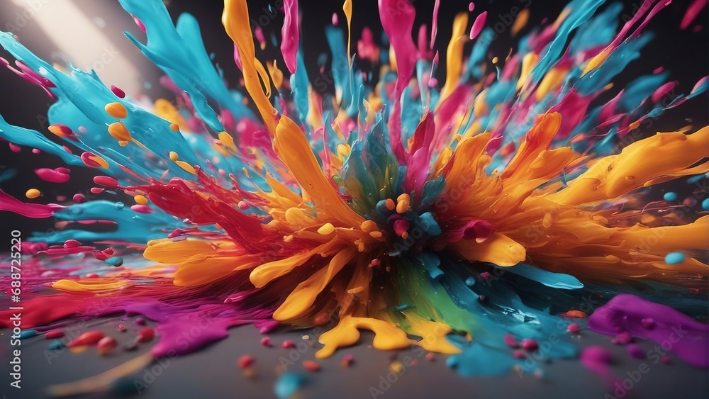 explosion of colored paints, close up view
explosion of colored paints, close up view