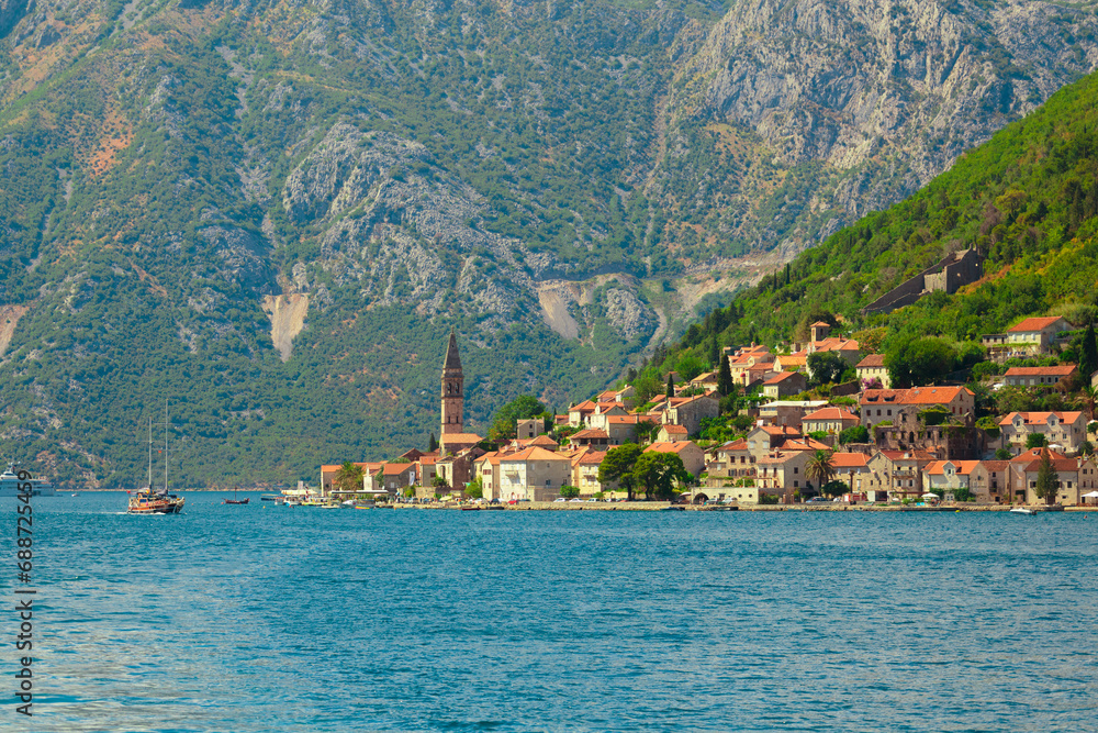 Perast town in the Bay of Kotor