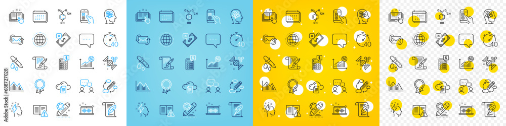 Vector icons set of Project edit, Globe and File storage line icons pack for web with Blog, Calendar, People chatting outline icon. Mobile survey, Instruction manual. Vector Vector icons set of Project edit, Globe and File storage line icons pack for web with Blog, Calendar, People chatting outline icon. Mobile survey, Instruction manual. Vector