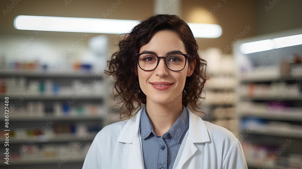 A portrait of a woman who is confident in her profession. A portrait of a woman who is confident in her profession.