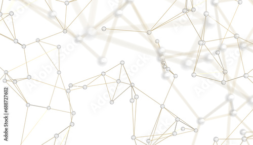 Neural network 3D illustration. Big data and cybersecurity