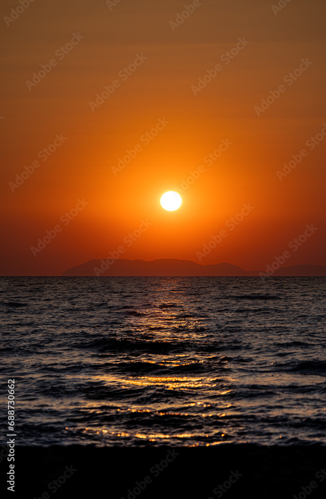 sunset over the sea