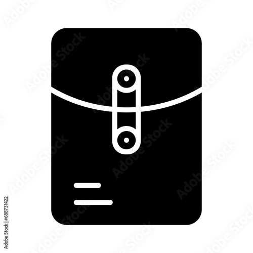 Document envelope icon in glyph style