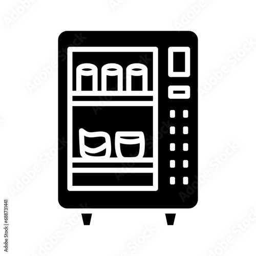 Vending machine icon in glyph style