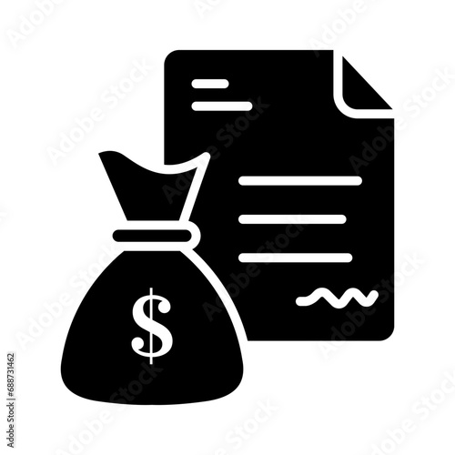 Inheritance Letter Icon in glyph style