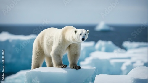 polar bear on iceberg, Atlantic 