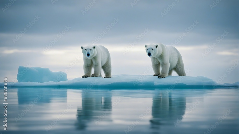 polar bear on iceberg, Atlantic
