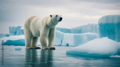 polar bear on iceberg, Atlantic  © abu