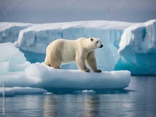 polar bear on iceberg, Atlantic
