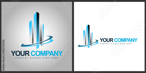 unique modern company abstract logo or icon.