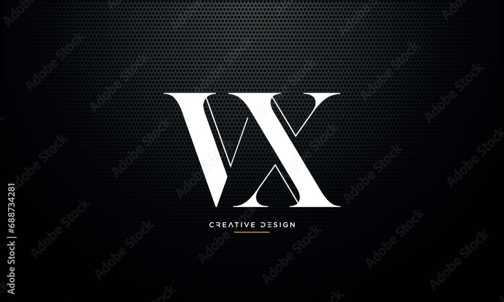 Alphabet letters icon logo VX or XV Alphabet letters icon logo VX or XV