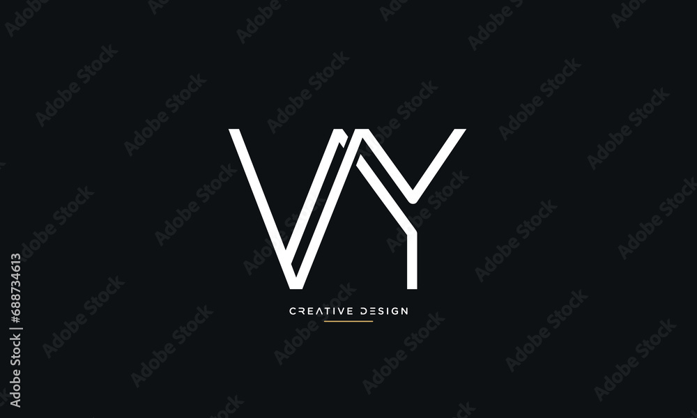 Alphabet letters VY or YV logo monogram Alphabet letters VY or YV logo monogram