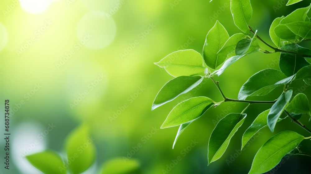 Green leaves in the summer garden have a natural nature and are used as ...