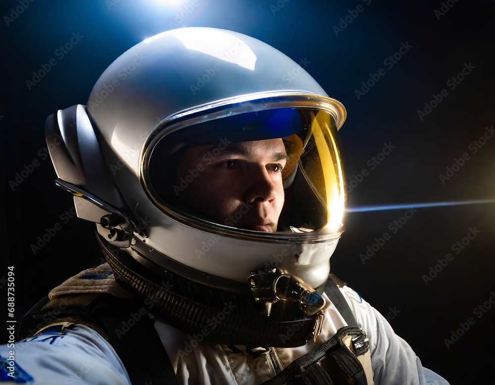 Astronaut in spacesuit portrait Astronaut in spacesuit portrait