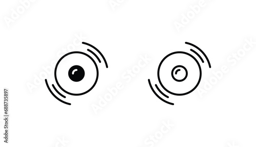 Quadro em tela Audio System icon design with white background stock illustration