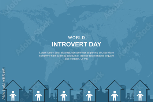 World Introvert Day background. photo