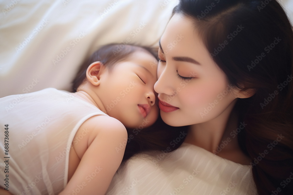 young mother with her infant baby at home young mother with her infant baby at home