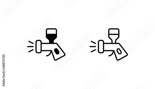 Car Painting icon design with white background stock illustration