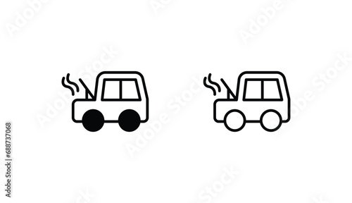 Fault icon design with white background stock illustration
