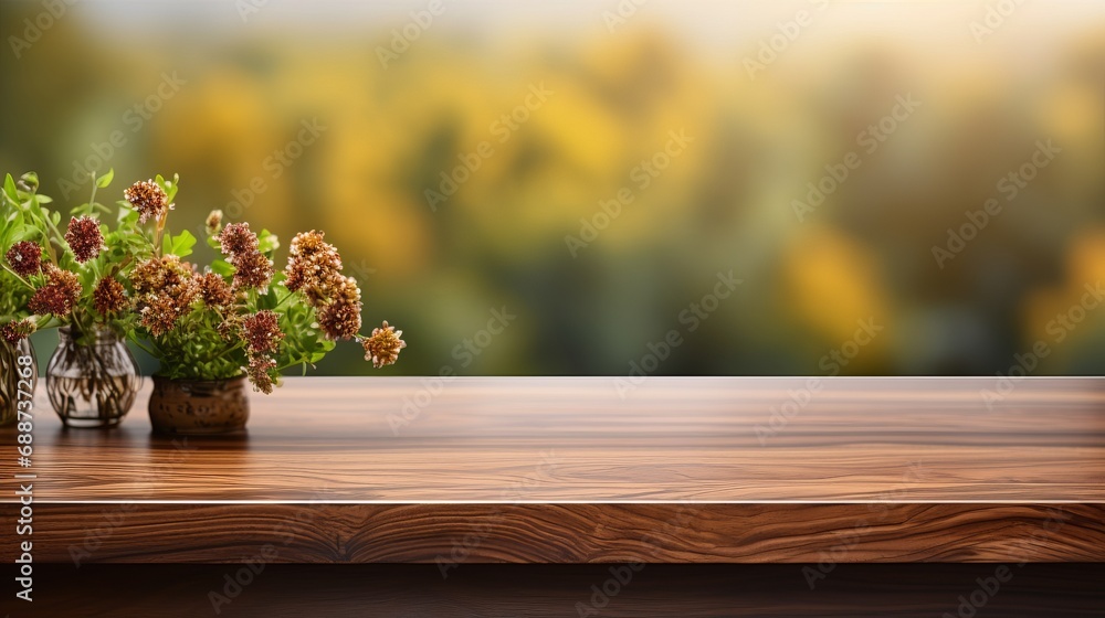 A table that has a fuzzy background