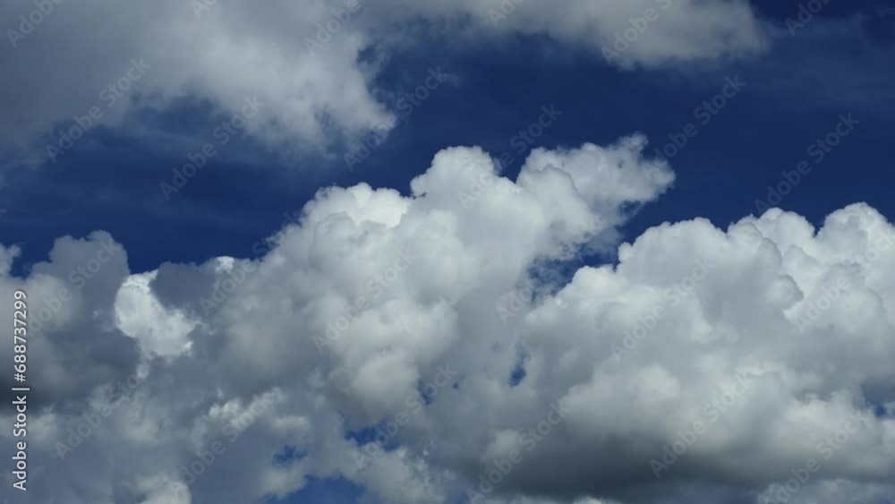 time lapse Clouds float across the sky against a blue sky time lapse Clouds float across the sky against a blue sky