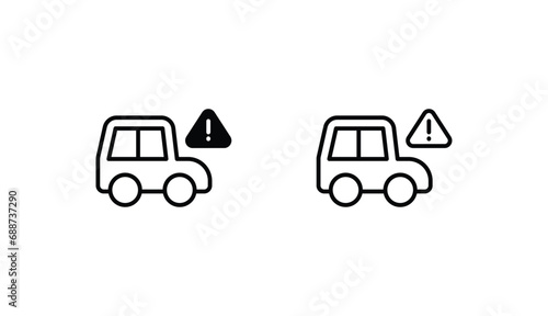 Break Down icon design with white background stock illustration